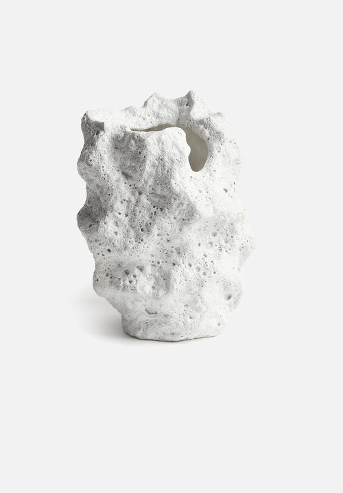 H&M - Lava stone-look vase - white