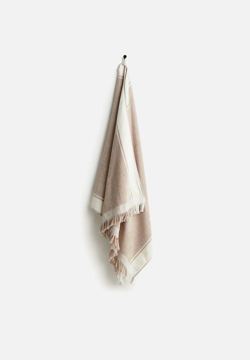 H&M - Fringed beach towel - beige