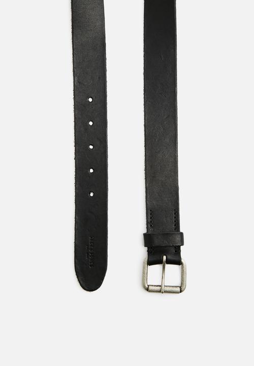 Jack & Jones - Jakob leather belt - black