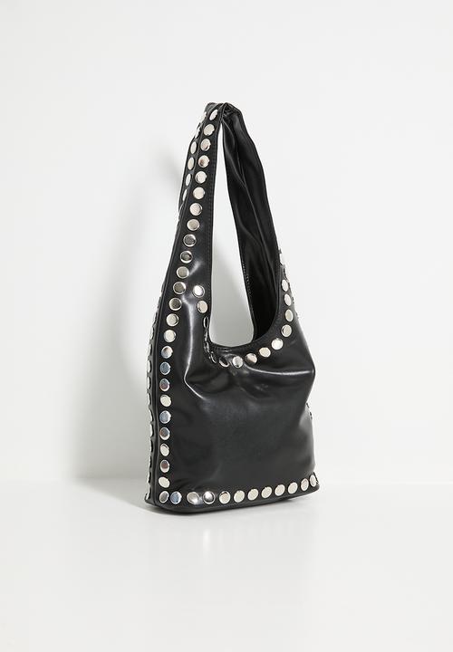 Tessa Design - Kenna studded bucket bag - black