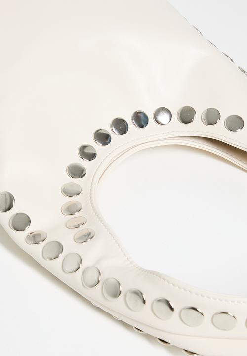 Tessa Design - Kenna studded bucket bag - white
