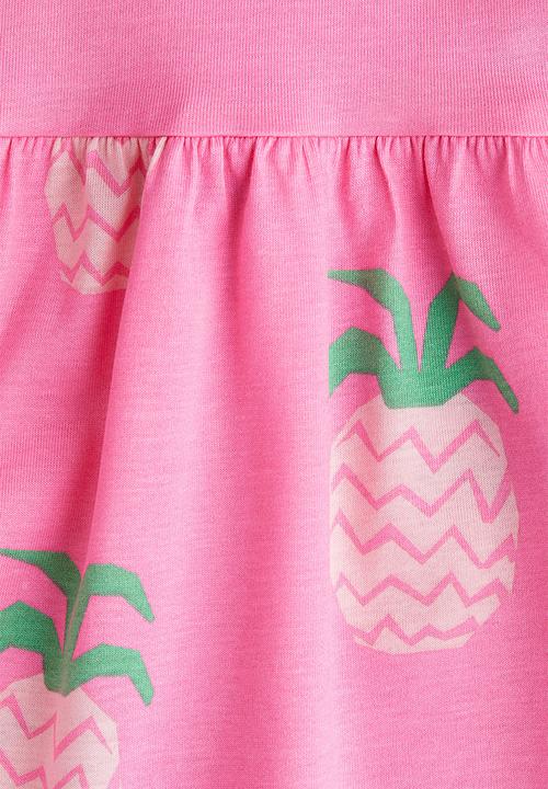 H&M - Patterned cotton dress - pink/pineapples 