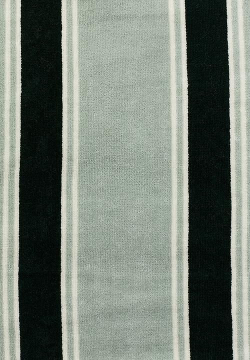 H&M - Striped beach towel - sage green striped 