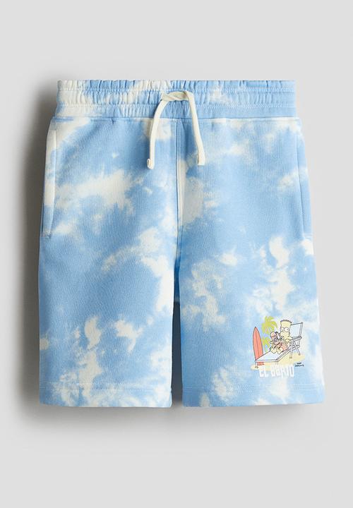 H&M - Printed sweatshorts - light blue the simpsons
