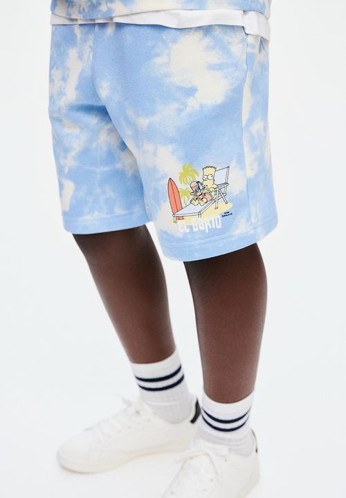 H&M - Printed sweatshorts - light blue the simpsons