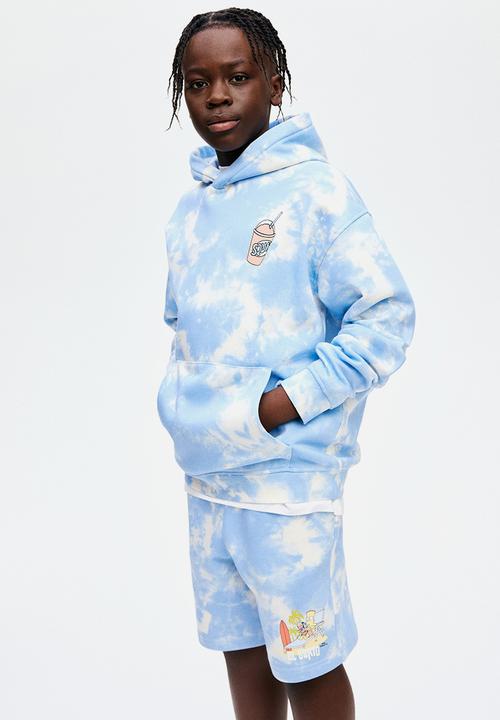 H&M - Printed sweatshorts - light blue the simpsons