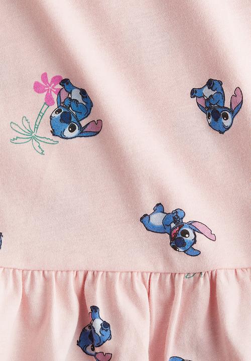 H&M - Printed cotton dress - pink lilo & stitch 