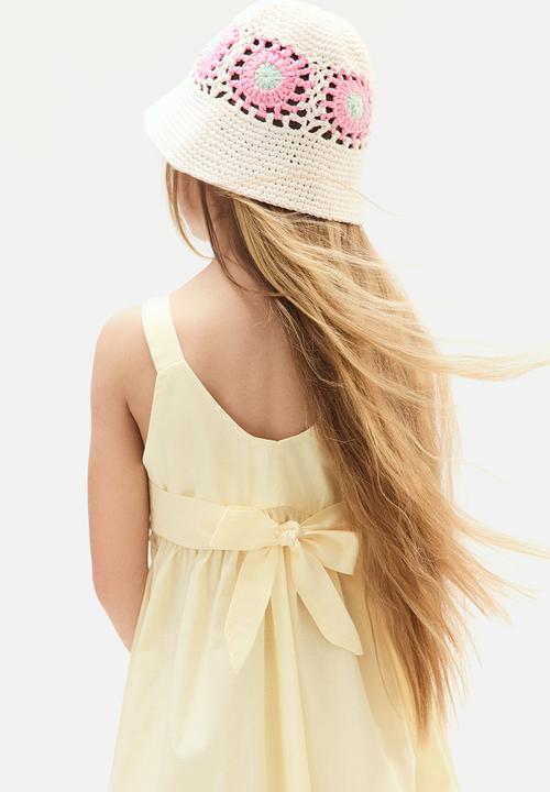 H&M - Cotton dress - light yellow cherries