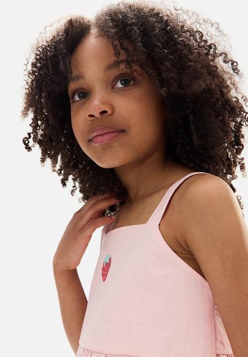 H&M - Cotton dress - light pink strawberry