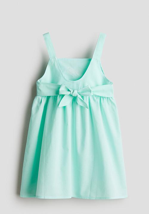 H&M - Cotton dress - turquoise bow