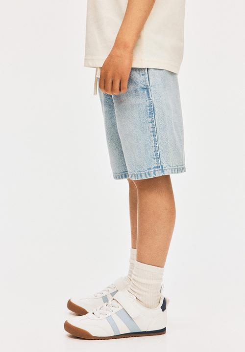 H&M - Cotton denim shorts - light denim blue