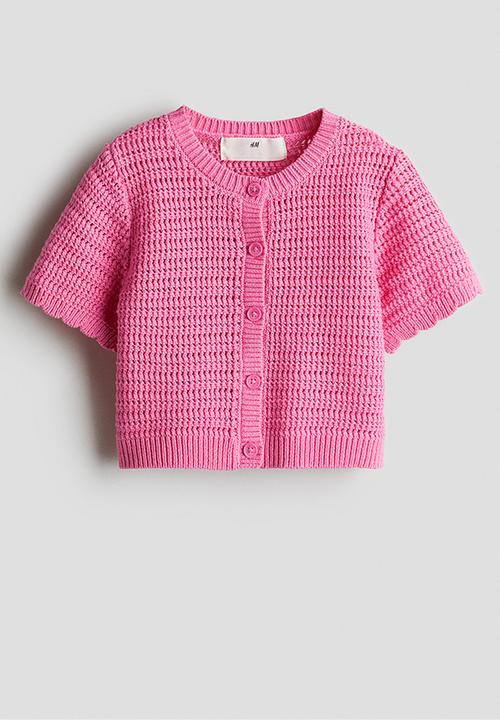 H&M - Pointelle-knit cardigan - pink