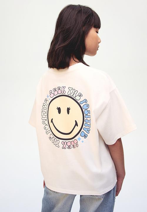 H&M - Printed cotton t-shirt - white/smileyworld®t