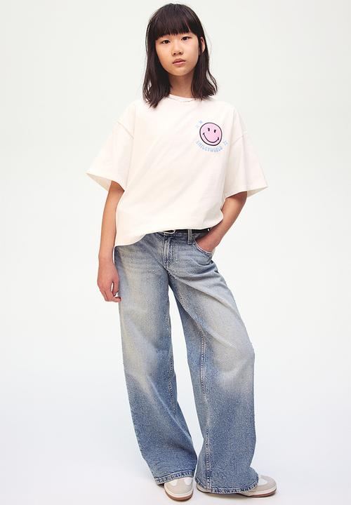 H&M - Printed cotton t-shirt - white/smileyworld®t