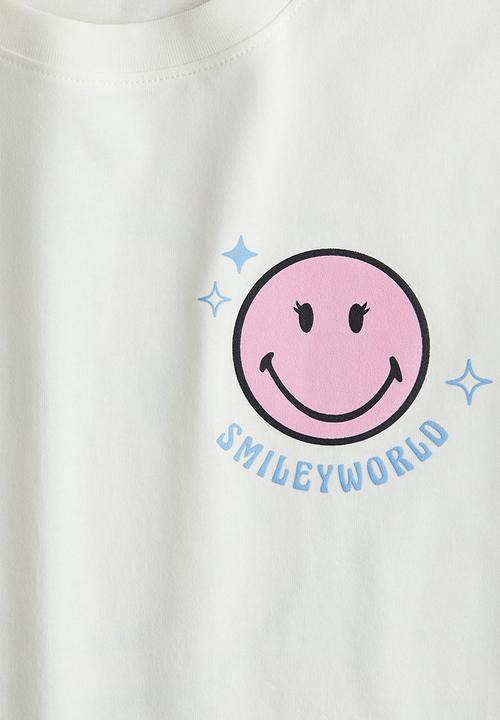 H&M - Printed cotton t-shirt - white/smileyworld®t