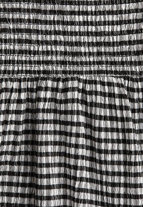 H&M - Smocked strappy top - black checked