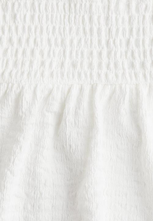H&M - Smocked strappy top - white