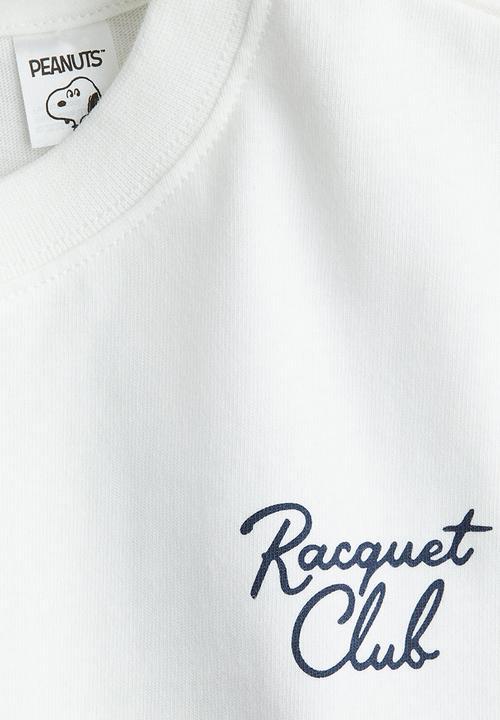 H&M - Printed cotton t-shirt - white snoopy