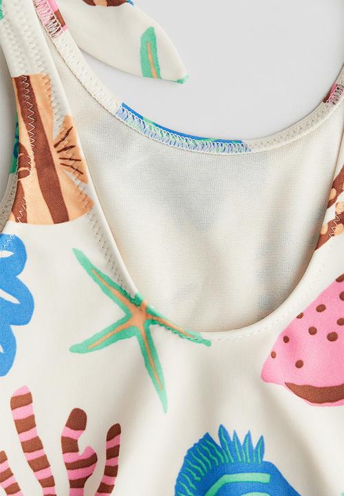 H&M - Printed swimsuit - cream & sealife