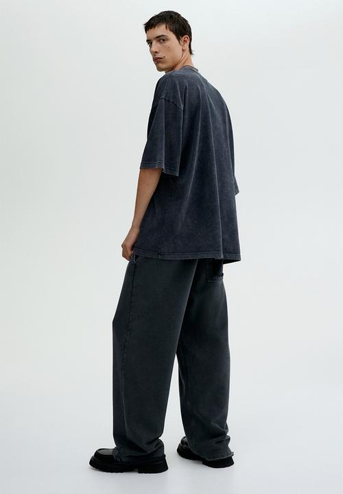 H&M - Oversized fit t-shirt - dark grey