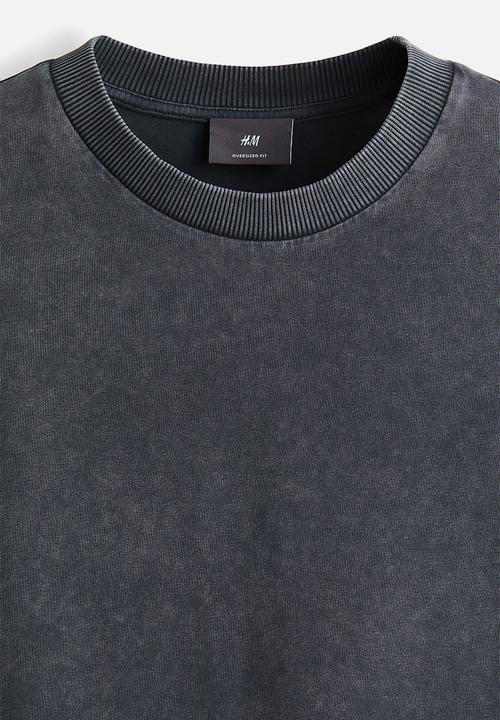 H&M - Oversized fit t-shirt - dark grey