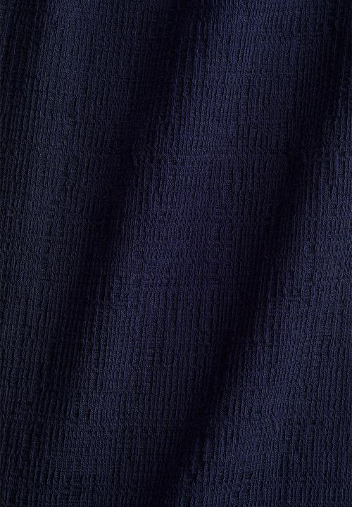 H&M - Wide leg jersey trousers - navy blue