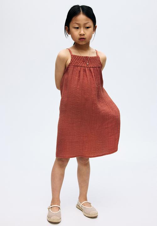 H&M - Smocked strappy dress - dark orange