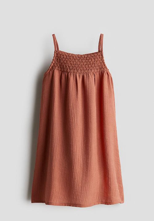 H&M - Smocked strappy dress - dark orange