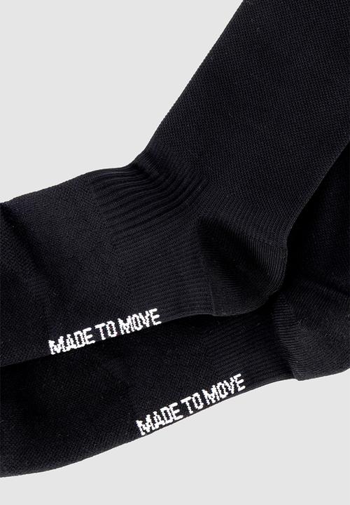 Burnt  - Peak Active Socks - Black