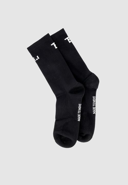 Burnt  - Peak Active Socks - Black