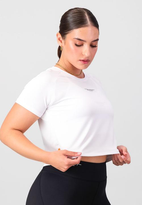 Burnt  - Essential Flow Tee - White