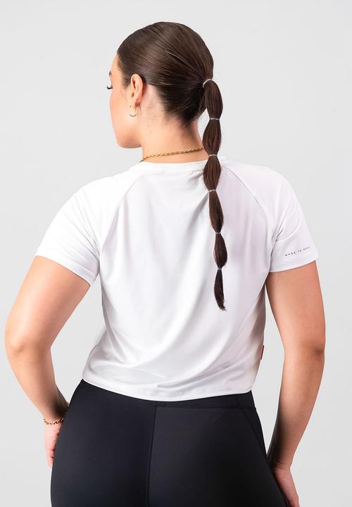 Burnt  - Essential Flow Tee - White