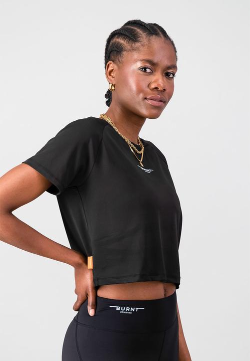 Burnt  - Essential Flow Tee - Black