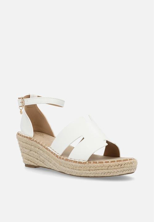 Miss Black - Jayda 11 h-cut rope wedge - white