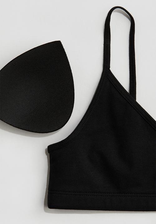 H&M - Padded crop top - black