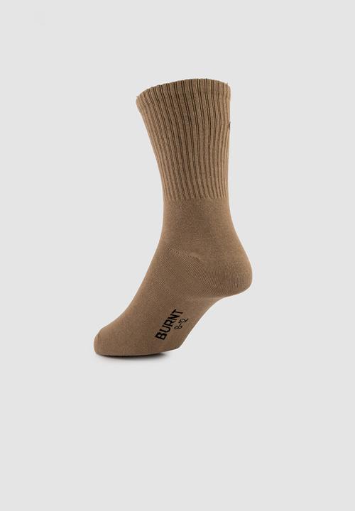 Burnt  - Headline Crew Sock -  Brown