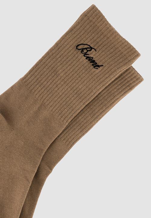 Burnt  - Headline Crew Sock -  Brown