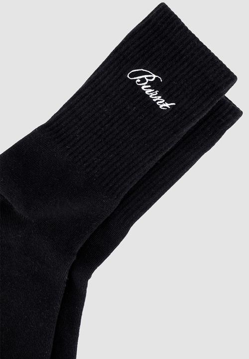 Burnt  - Headline Crew Sock - Black
