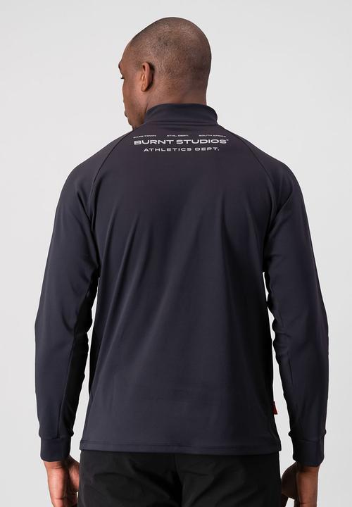 Burnt  - Fundamental 1/4 Zip - Black