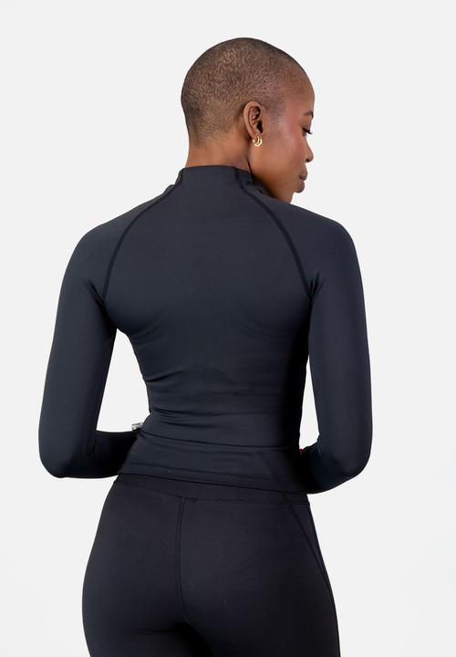 Burnt  - Essential Tempo 1/4 Zip - Black