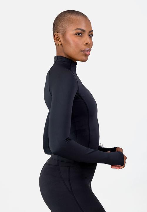 Burnt  - Essential Tempo 1/4 Zip - Black