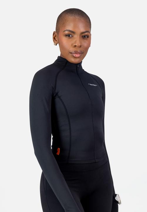 Burnt  - Essential Tempo 1/4 Zip - Black