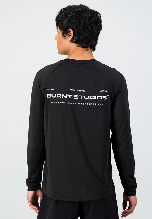 Burnt  - Fundamental Active Long Sleeve - Black