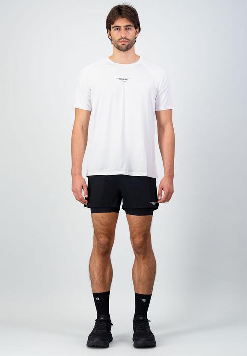 Burnt  - Fundamental Active tee - White
