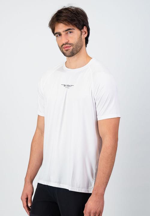 Burnt  - Fundamental Active tee - White