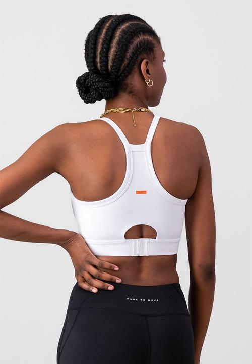 Burnt  - Essential Strong Bra - White