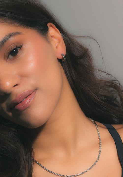 Burnt  - Rope Chain Necklace - Silver
