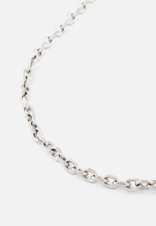 Burnt  - Lock chain necklace - silver