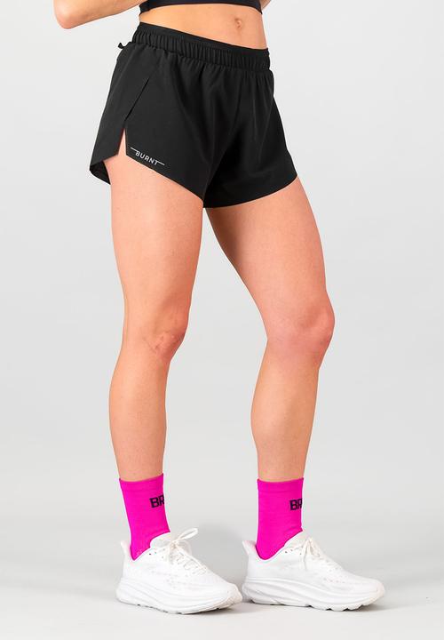 Burnt  - Sprintracer Women's Run Short - Black
