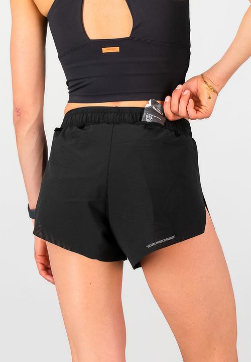Burnt  - Sprintracer Women's Run Short - Black